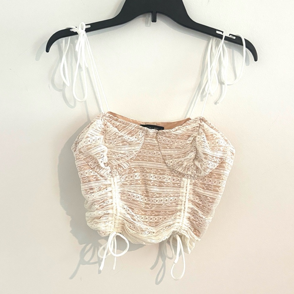 Cotton Candy LA Size M Cream Lace Camisole